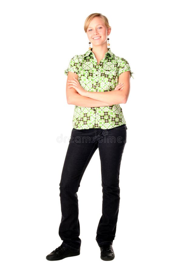 Young woman standing royalty free stock photos