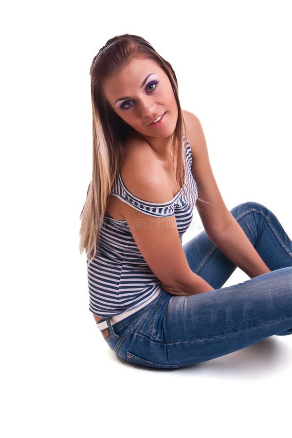 Young woman in studio