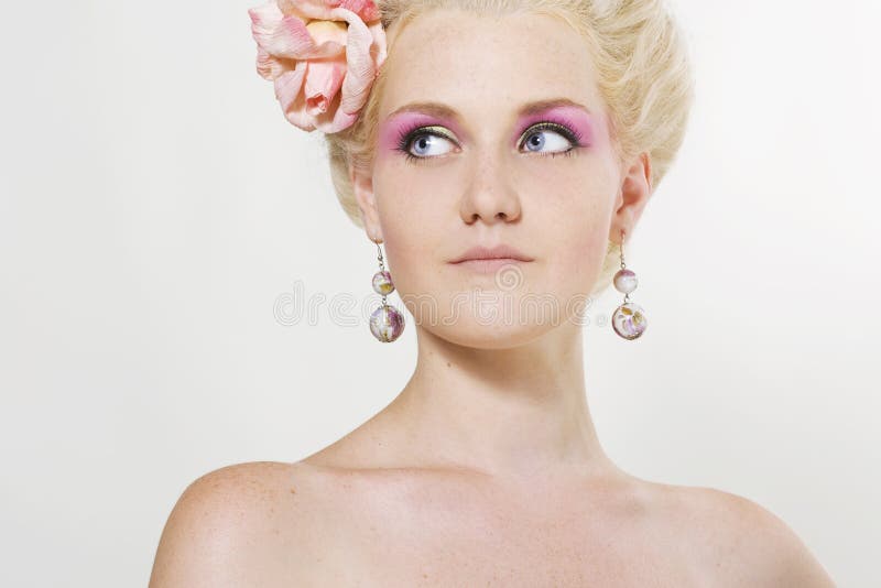 Young woman with stylish make-up