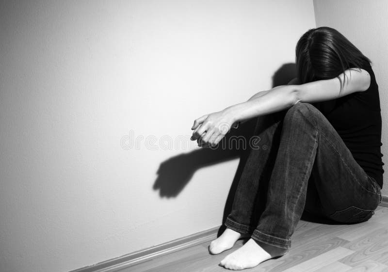 Young woman suffering from a depression