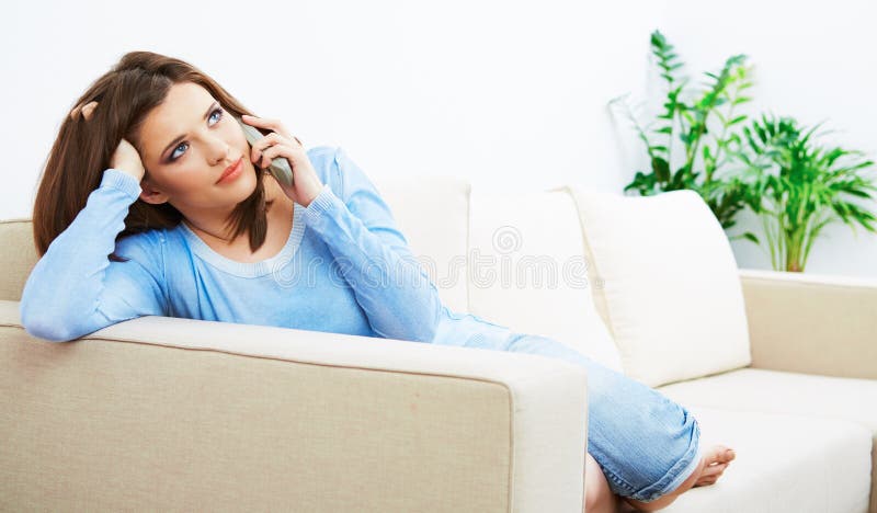 Young woman talking phone