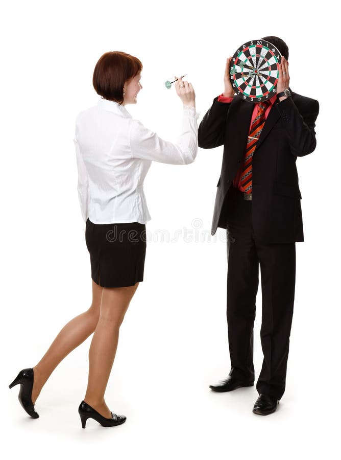 Young Woman Throwing Darts Stock Photography Image 19639792