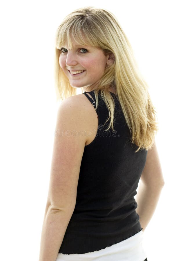 Young Woman Turning Around 2 Stock Image Image of adult, head 100539