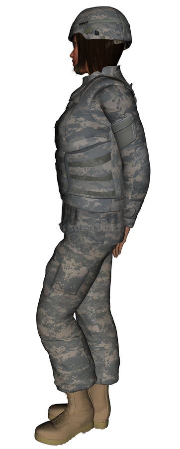Young woman in US Army Uniform stock illustration Young woman in US Army Uniform stock illustration