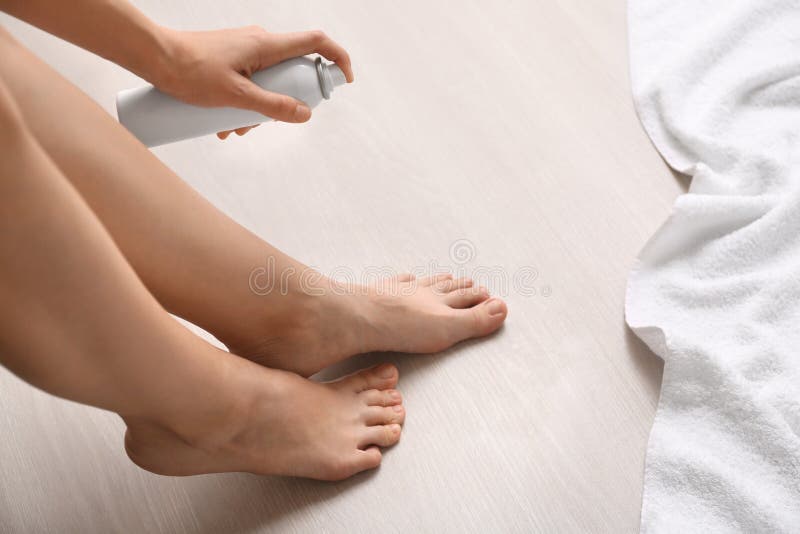 Using deodorant on feet