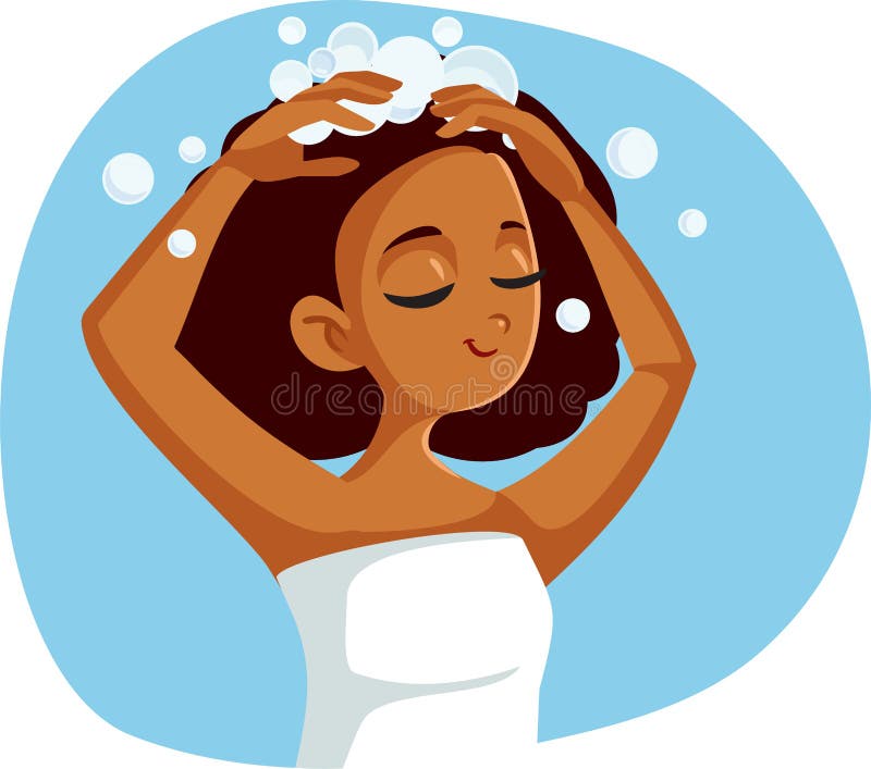 African American Woman Taking Shower Stock Illustrations – 9 African ...