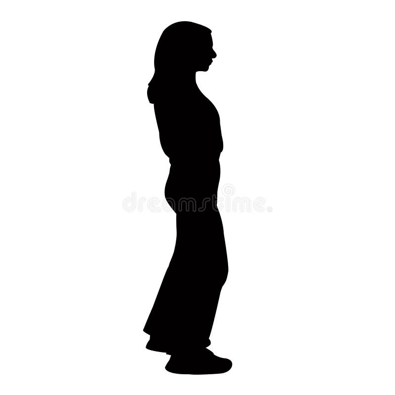 A Woman Walking Body Silhouette Vector Stock Vector - Illustration of ...