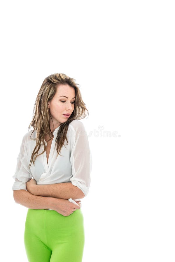 https://thumbs.dreamstime.com/b/young-woman-wearing-open-white-shirt-green-tights-against-isolated-white-background-copy-space-young-woman-wearing-110557144.jpg