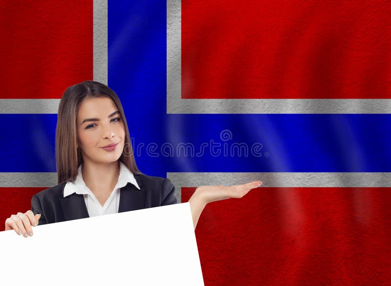 Banner With Norway Flag Background Live Work Education And Internship In Norway Stock Photo Image Of Flag Friendly