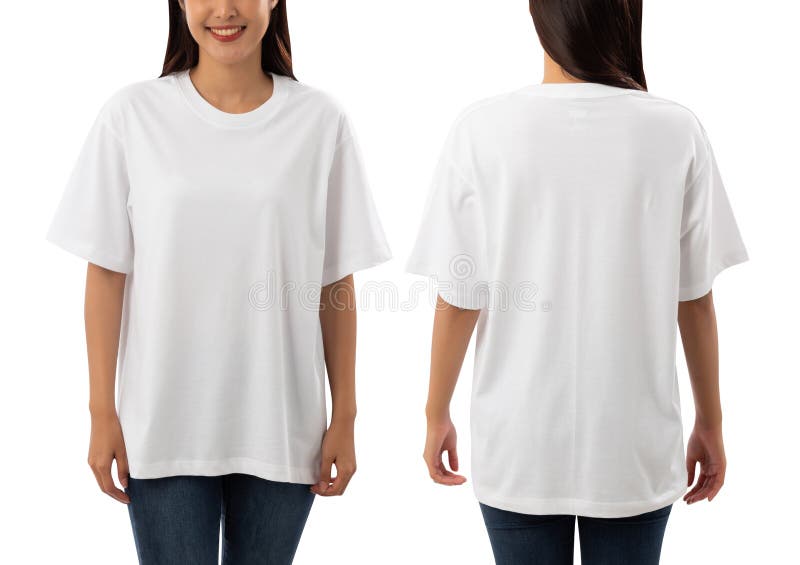 White Oversize T shirt mockup, Realistic t-shirt 12027401 PNG