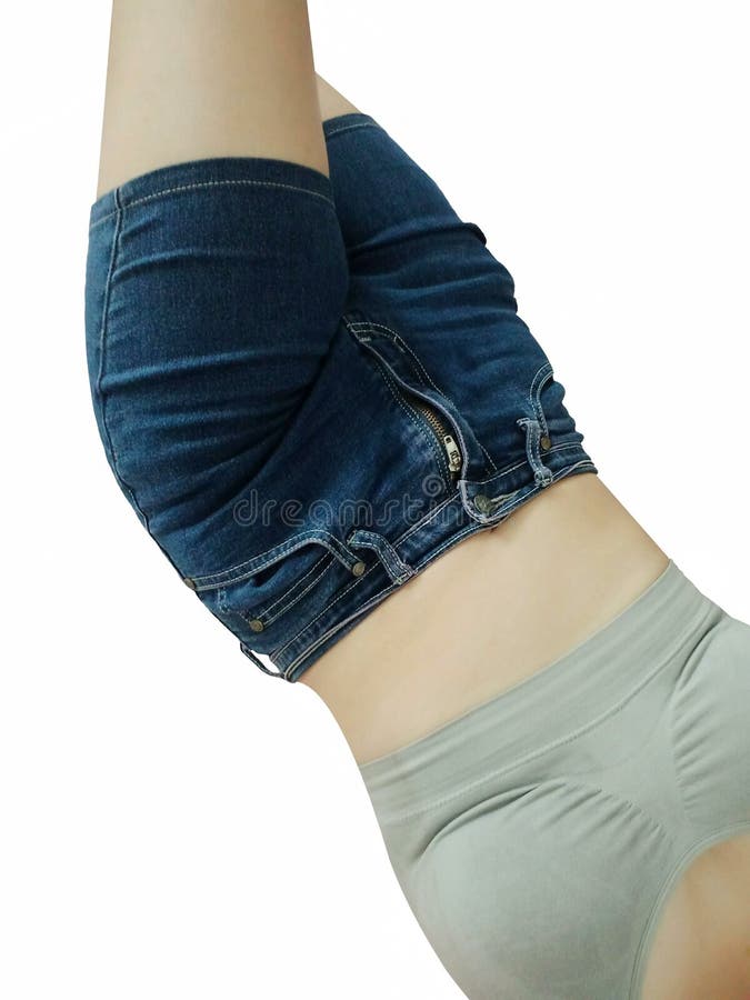 https://thumbs.dreamstime.com/b/young-womana-part-bodylying-isolated-white-background-wear-jeans-shorts-gray-sport-bra-young-womana-part-197749556.jpg