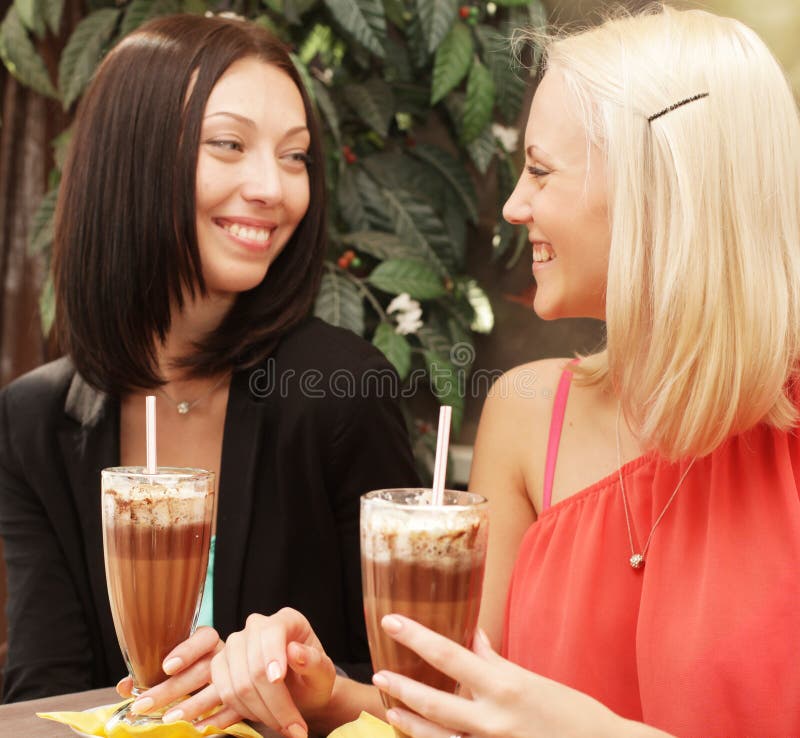 Young Women Having Coffee Break Together Stock Photo Image of mall