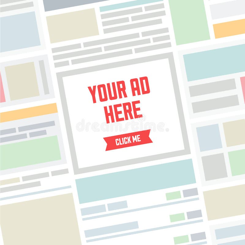 Your AD here flat illustration stock illustration Your AD here flat illustration stock illustration