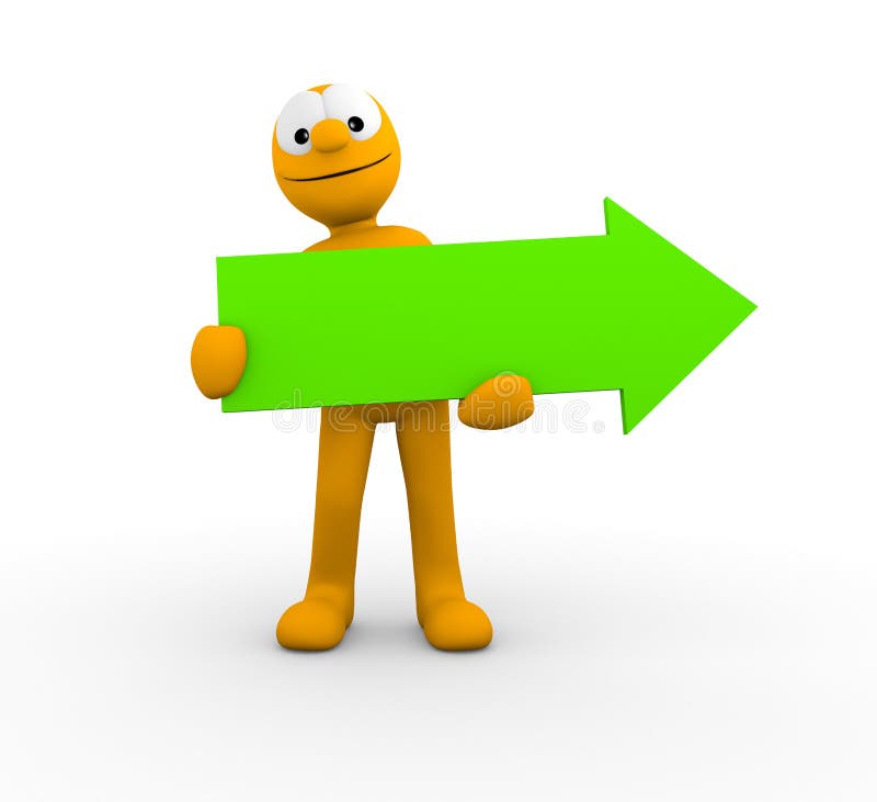 Your empty green arrow royalty free illustration