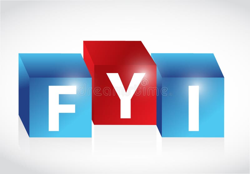 For your information cubes illustration design royalty free illustration