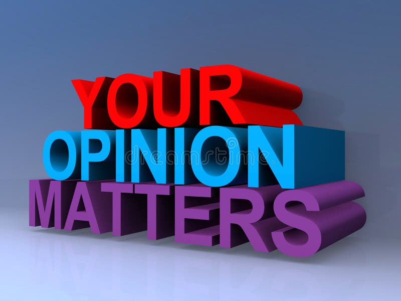 Your opinion matters stock illustration. Illustration of blackboard