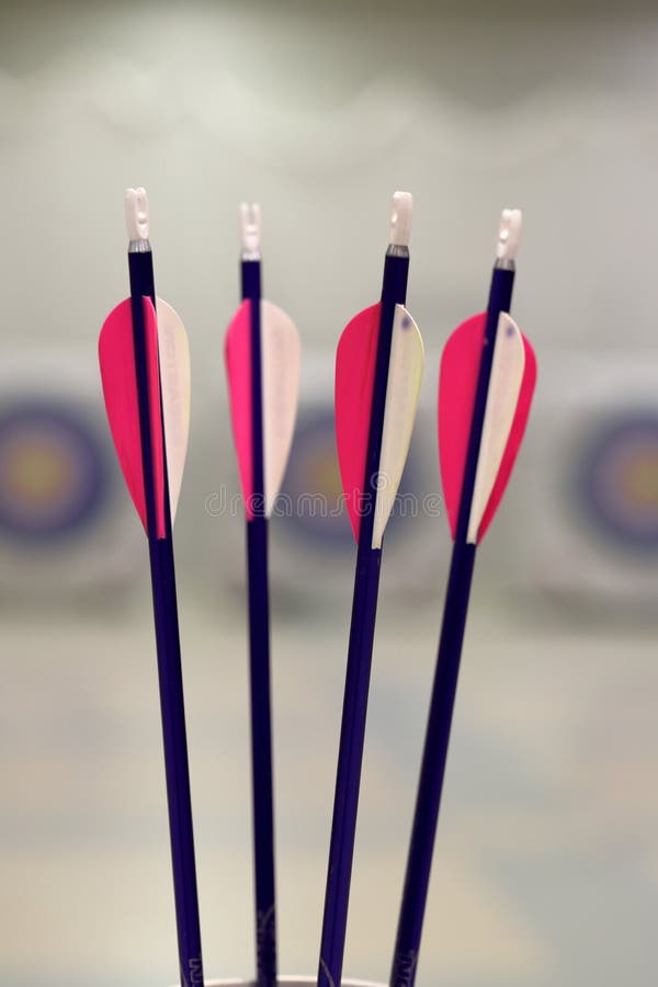 Youth Archery Arrows with Targets Stock Photo - Image of closeup ...