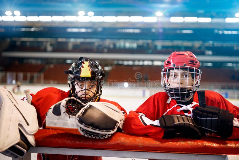 Youth boys hockey players stock photo. Image of goal 128650090