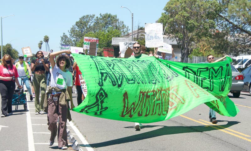 Youth Led Protest In Alameda Ca Supporting A Woman`s Right To Choose 