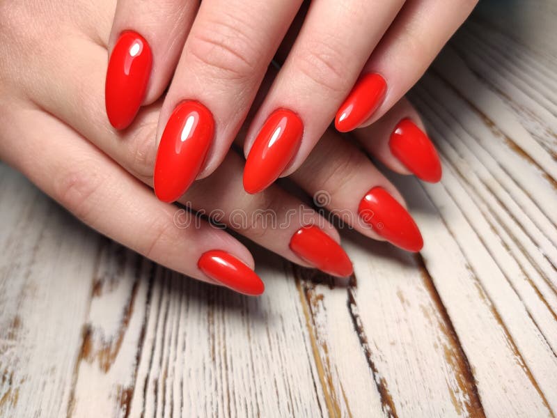 Youth Manicure Design, Beautiful Female Hands with Manicure Stock Photo ...