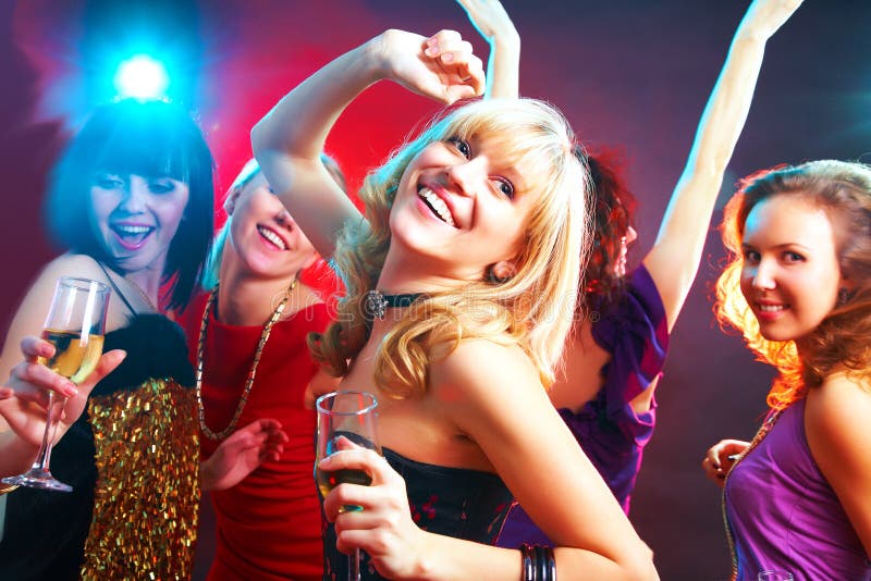 Party People Dancing in Disco Club Stock Image - Image of happy, music ...