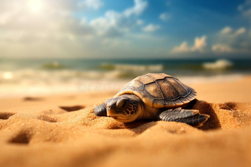 https://thumbs.dreamstime.com/b/youthful-little-turtle-sleeping-sea-animal-generate-ai-generated-301438969.jpg