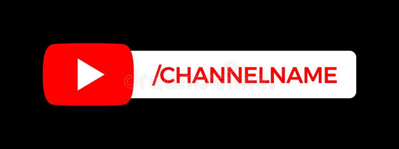 Youtube Channel Name Lower Third. Red Broadcast Banner for Video on Black  Background Stock Vector - Illustration of interface, banner: 198636074