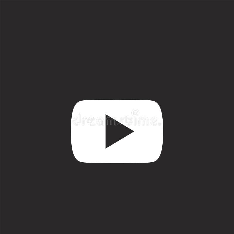 Tải về Youtube button logo black background đen, chất lượng HD