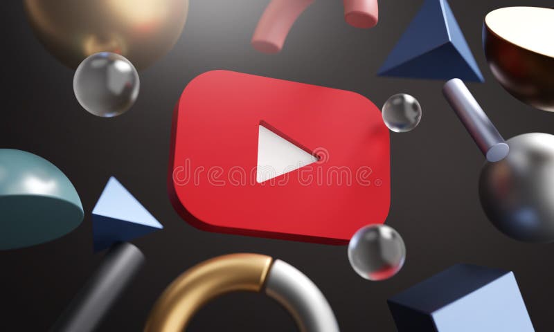 Youtube Logo Around 3D Rendering Abstract Shape Background Editorial Stock  Photo - Illustration of channel, background: 182098223