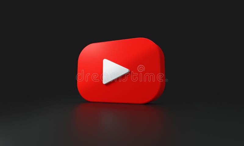 Youtube Logo on Black Wall Background with Hard Shadow and Space for Text  and Graphics Editorial Image - Illustration of audio, isolated: 241576945