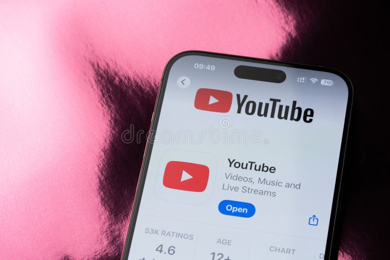Youtube mobile application ranking royalty free stock images