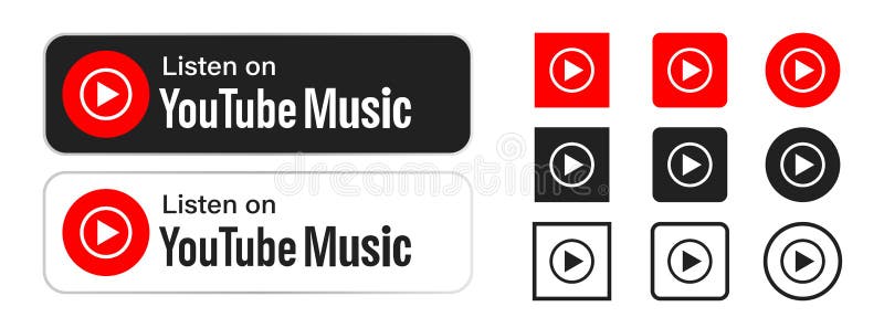 Amazon Music Amazon Music Logo App And Badge Set Listen On Amazon Music Ui Icons Popular Set Of Logo Amazon In Different Editorial Stock Image Illustration Of Minimum Network