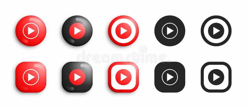 Youtube Music Youtube Music Logo App And Badge Set Listen On Youtube Music Ui Icons Popular Set Of Logo Youtube In Different Editorial Image Illustration Of Minimum Logo