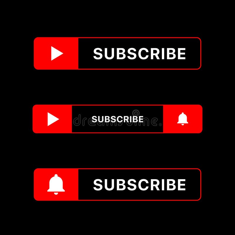 Youtube Subscribe Button Set. Youtube Lower Thirds Stock Vector -  Illustration of header, shape: 198702786
