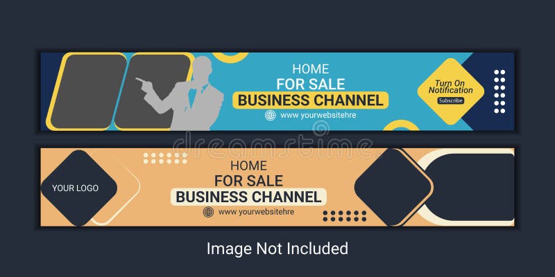 YouTube Thumbnail or Banner Design for Real Estate Business Stock Photo