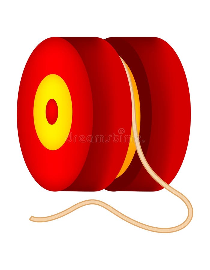 Juguete de giro del yoyo ilustración del vector. Ilustración de cadena