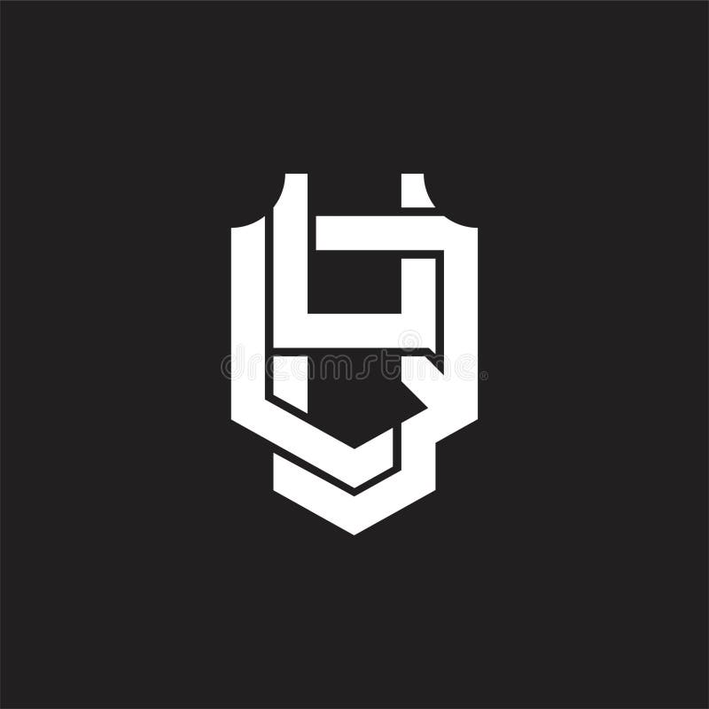 YQ Logo monogram design template stock illustration