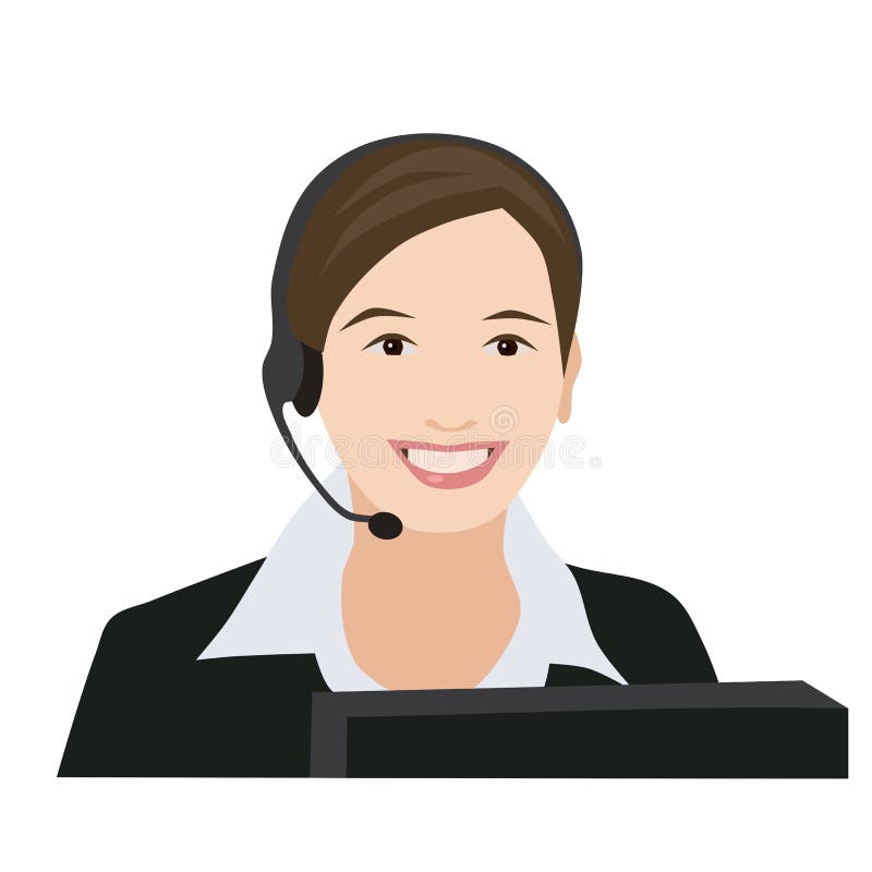 Yrkereceptionistkvinna stock illustrationer Yrkereceptionistkvinna stock illustrationer