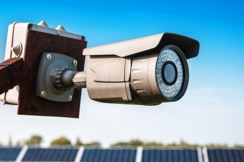 Yrkesmässig bevakningkamera arkivbild