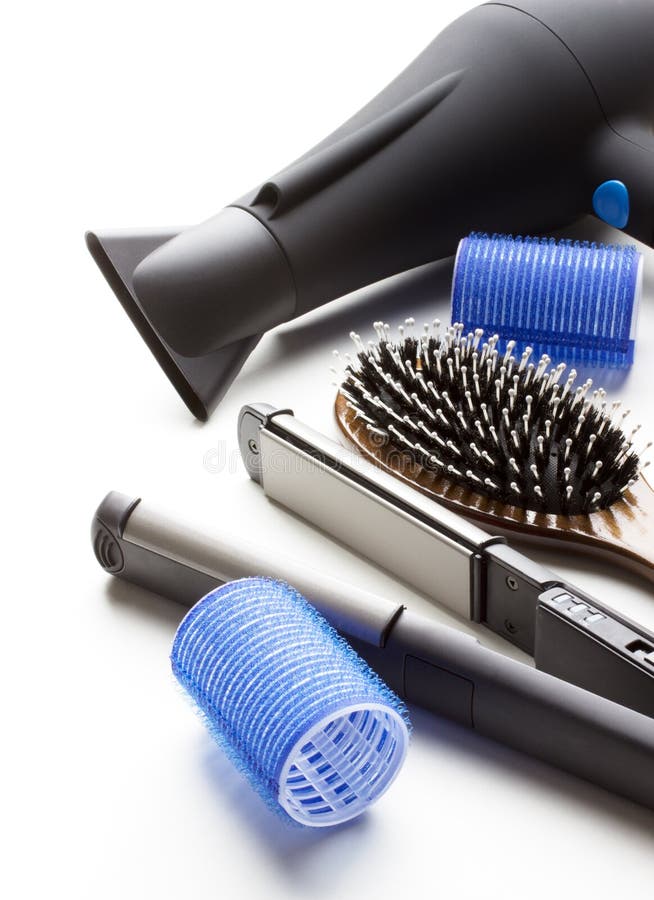 Professional tools of hairdresser on white background. Professional tools of hairdresser on white background