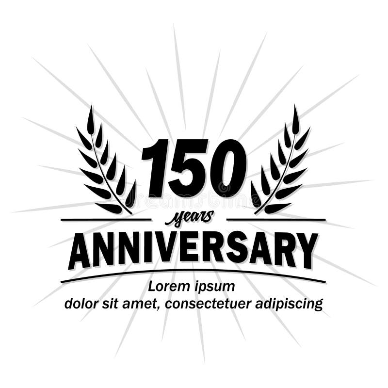 150th Anniversary Design Template. 150th Years Vector and Illustration