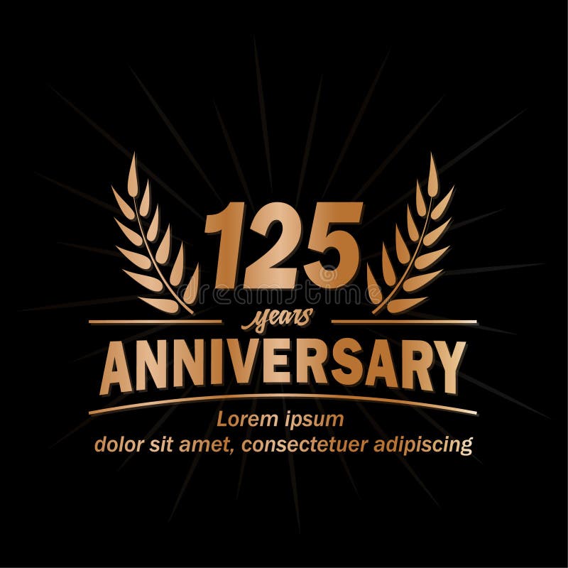 125 Th Anniversary Design Template. 125th Years Vector and Illustration