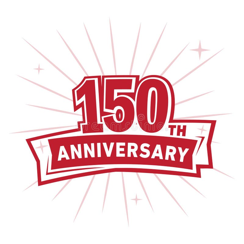 150 Years Celebrating Anniversary Design Template 150th Anniversary