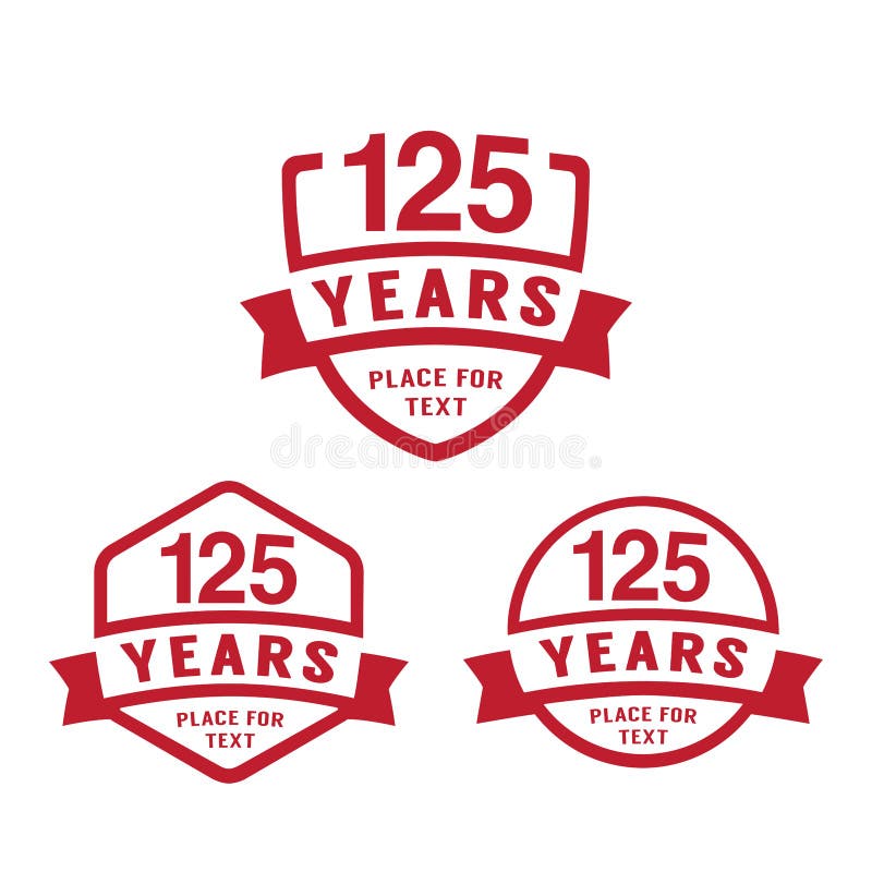 125 Years Anniversary Celebration Logotype. 125th Anniversary Logo