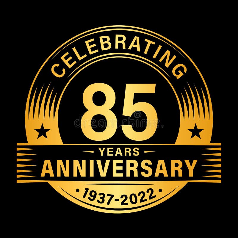 85 Years Anniversary Celebration Design Template. 85th Logo Vector ...