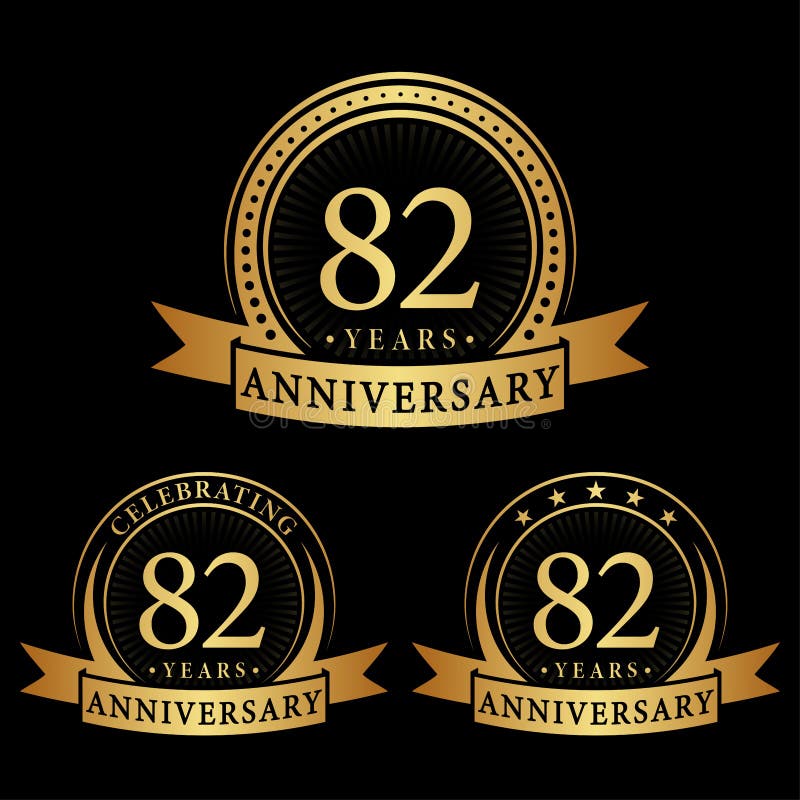 82 Years Anniversary Celebration Logotype. 82nd Anniversary Logo ...