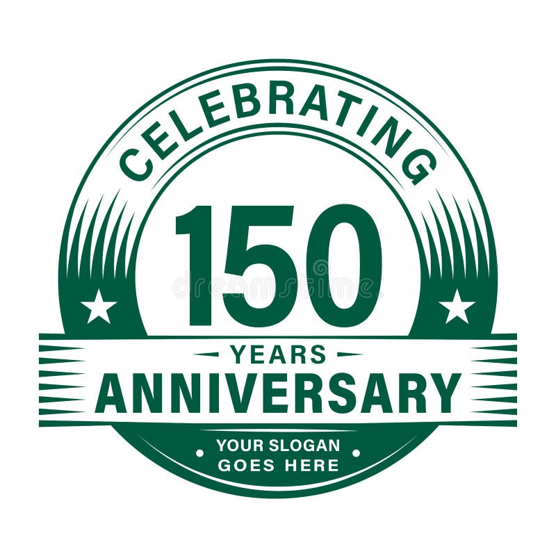 150 Years Anniversary Celebration Design Template 150th Logo Vector