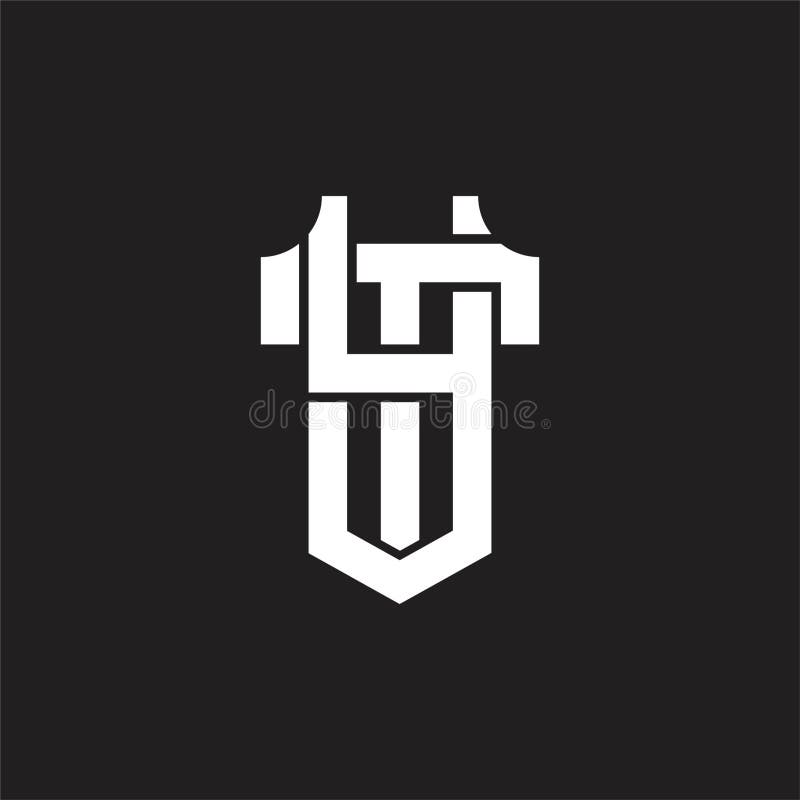 YT Logo monogram design template stock illustration