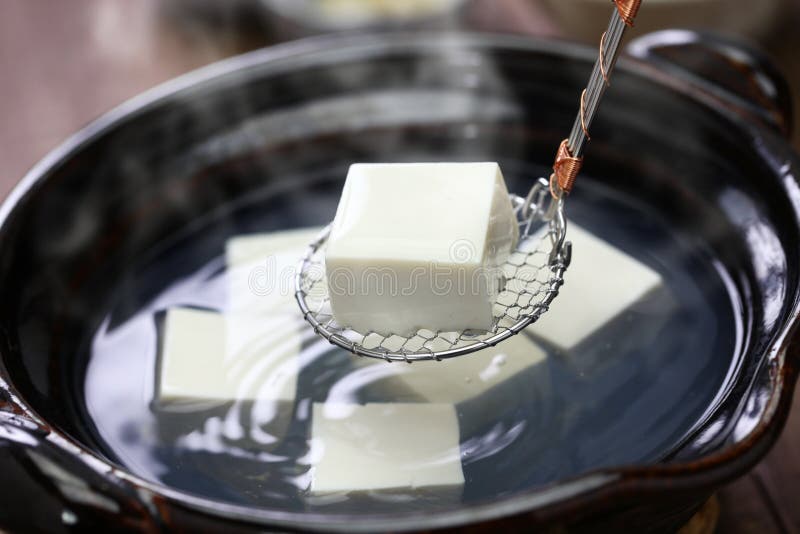 Yudofu, tofu bouilli, cuisine japonaise images stock