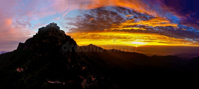 A temple at sunrise